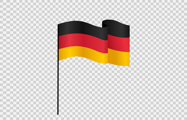 Waving flag of Germany isolated  on png or transparent  background,Symbol of Germany,template for banner,card,advertising ,promote, TV commercial,web, vector illustration top gold sport winner