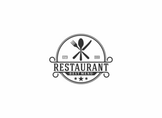 restaurant logo in white background