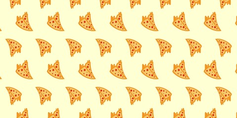 seamless pattern of pizza