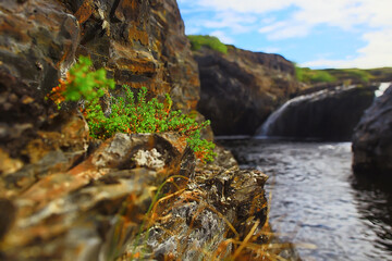 peninsula middle fishing landscape kola, mountains and hills stones view