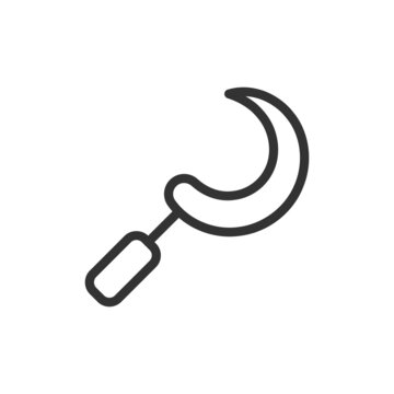 recommend clip art: Premium sickle line icon for app, web and UI.