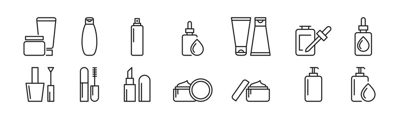 Vector graphic of cosmetic icon collection