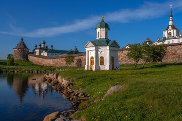 View of the chapel of the Holy Prince Alexander Nevsky at the Spaso-Preobrazhensky Solovetsky...