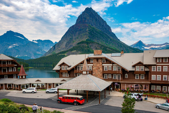 Many Glacier Lodge on Swiftcurrent Lake