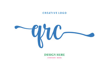 Obraz premium QRC lettering logo is simple, easy to understand and authoritative