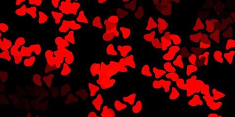 Dark red vector texture with memphis shapes.