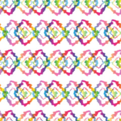 Hippie Tie Dye Rhombus Rainbow LGBT Seamless Pattern in Abstract Background Style. Colorful Shibori Psychedelic Texture with Rhomb Shape