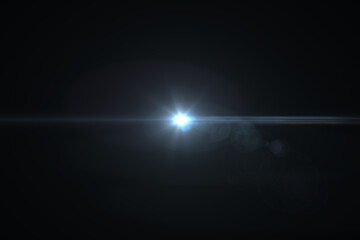 Natural, Sun flare on the black background