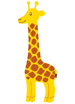 Full body of a standing giraffe