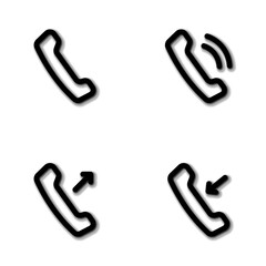 Phone icon line style vector