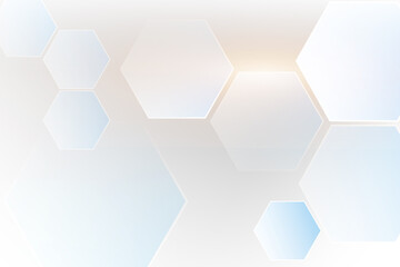 Abstract Technology polygonal design. hexagon background. Digital futuristic. 3D illustration