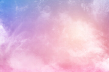 Blue pink sky with clouds background, Beautiful Amazing shape