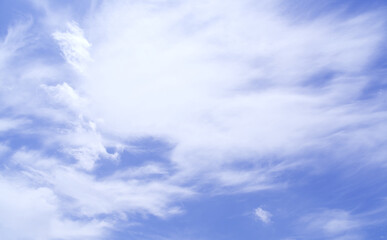 Abstract Sky Background With Natural Flowing Clouds Outdoors.