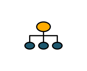 Hierarchy premium line icon. Simple high quality pictogram. Modern outline style icons. Stroke vector illustration on a white background. 