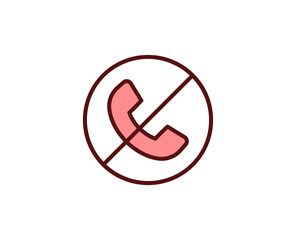 Phone flat icon. Thin line signs for design logo, visit card, etc. Single high-quality outline symbol for web design or mobile app. Marketing outline pictogram.