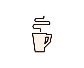 Coffee line icon. Vector symbol in trendy flat style on white background. Office sing for design.