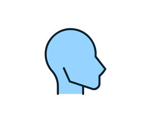 Head line icon. High quality outline symbol for web design or mobile app. Thin line sign for design logo. Color outline pictogram on white background