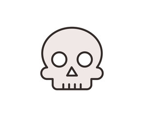 Skull line icon. High quality outline symbol for web design or mobile app. Thin line sign for design logo. Color outline pictogram on white background