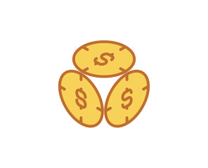 Time is money premium line icon.