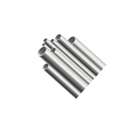Steel or aluminum pipes of different diameters in realistic vector illustration