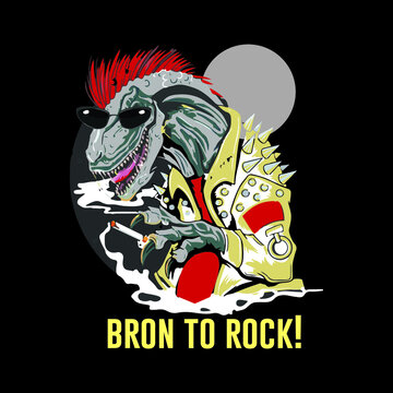 Born to rock slogan t shirt design