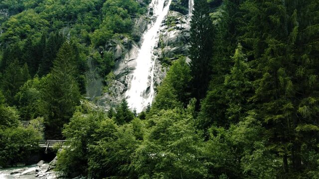 Aerial Drone - Overview of Nardis Waterfalls