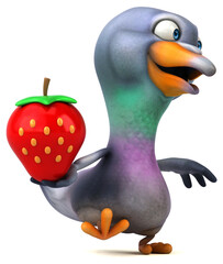 Fun pigeon - 3D Illustration