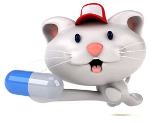 Fun cat - 3D Illustration