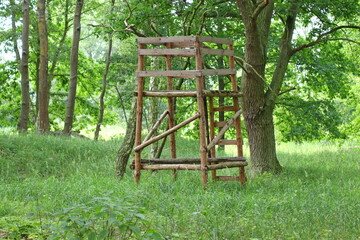 hunting pulpit in the forest, in Polish in hunting jargon the so-called 