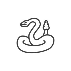 Rattlesnake line icon