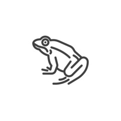 Frog animal line icon