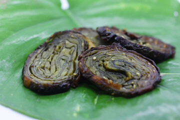 Home made aluwadi, paatra, Maharashtrian and gujrati snack recipe made using colocasia leaves.