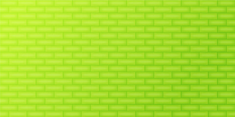 Abstract background green brick wall surface texture wallpaper backdrop textile template pattern seamless vector and illustration