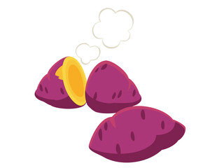 焼き芋　芋　食欲の秋　アイコン　/イラスト素材