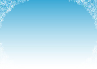 Fototapeta na wymiar Gray Snow Vector Blue Background. Light Snowfall
