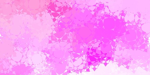 Light Pink, Yellow vector backdrop with triangles, lines.