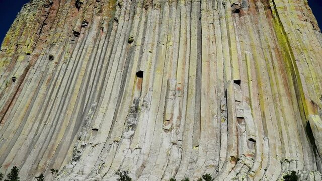 Amazing panoramic view of Devils Tower in summer season