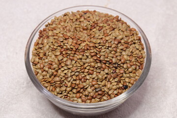 Horse gram or Macrotyloma uniflorum isolated on white background