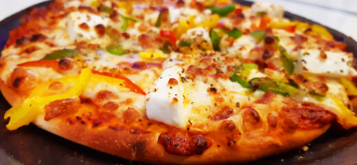 Delicious veg cheese pizza