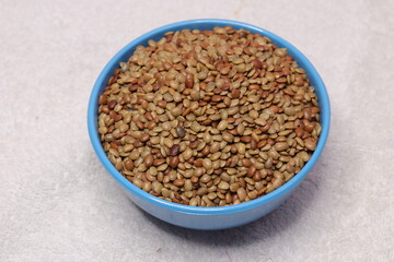 Horse gram or Macrotyloma uniflorum isolated on white background