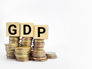 GDP image background. Stands for gross domestic product. Finance concept. Stock photo.