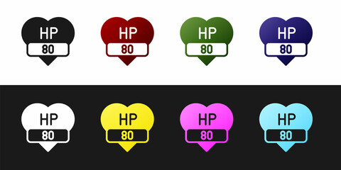 Set Video game bar icon isolated on black and white background. Vector