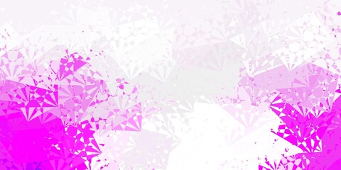 Obraz na płótnie Canvas Light Pink vector template with triangle shapes.