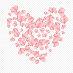 Red Heart Vector Transparent Backgound. Fly