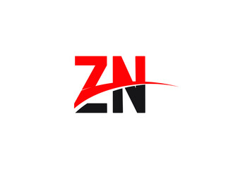 ZN Letter Initial Logo Design Template