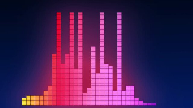 Graphic of musical equalizer wave form apt for DJ party music or audio representation of any other type of music form 