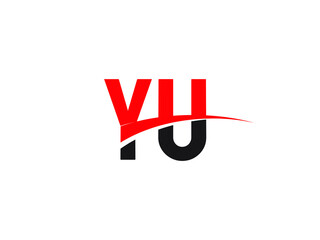 YU Letter Initial Logo Design Template