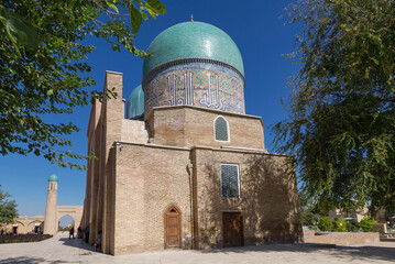Fototapeta na wymiar Gumbazi-Seyidan Mausoleum in the city of Shakhrisabz in the Republic of Uzbekistan