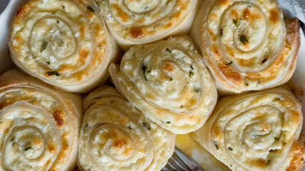 cheese Rolls with cottage cheese. homemde bakery