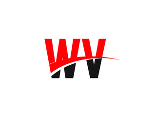 WV Letter Initial Logo Design Template